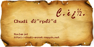 Chudi Árpád névjegykártya
