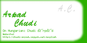 arpad chudi business card